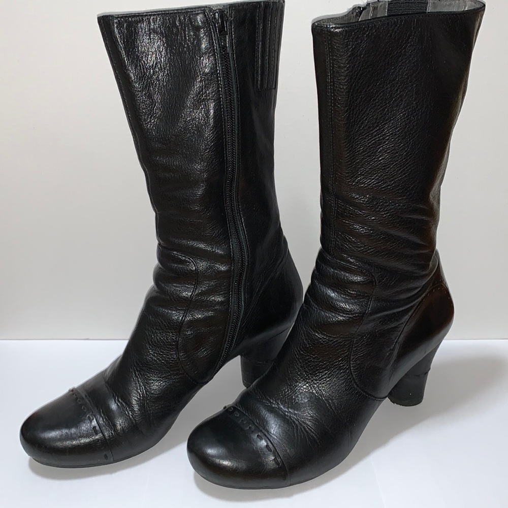 Biviel black rounded toe mid-calf boots in size 40 (size 10)